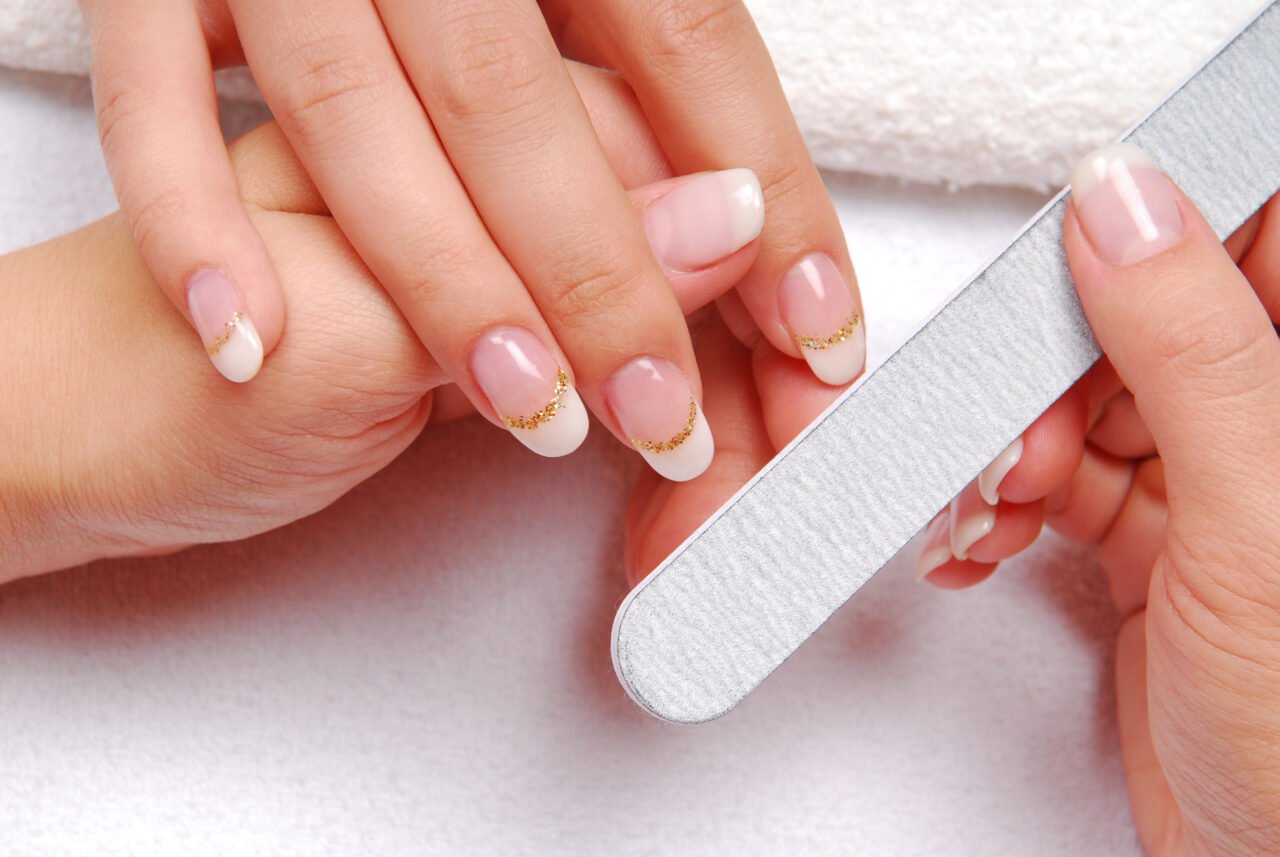 beautician polishing...